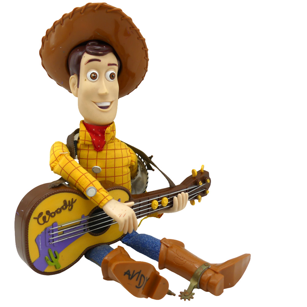Disney Pixar Toy Story Sheriff Woody Pull String Talking Guitar Action Figure